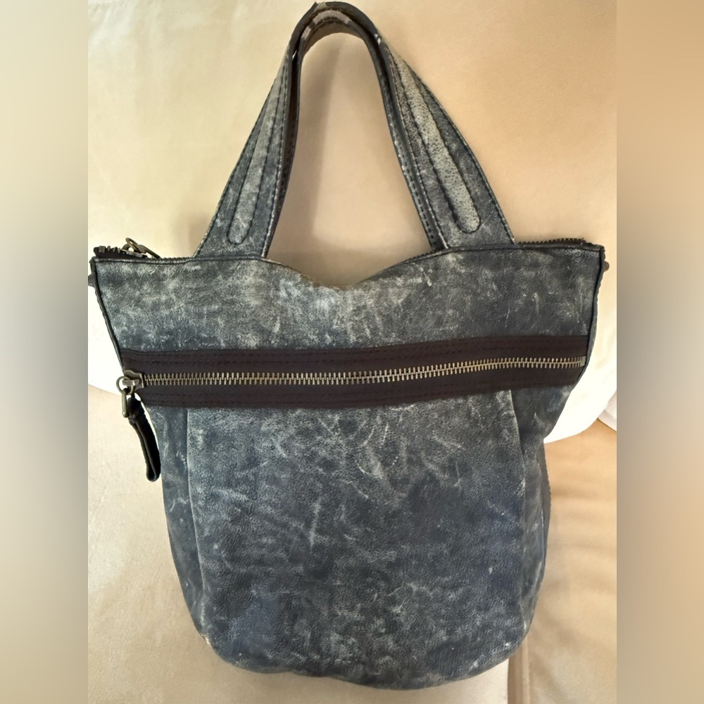 J Crew Distressed Black Handbag